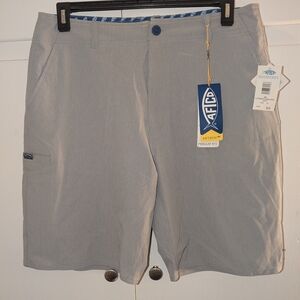 AFTCO Men's Light Gray Flat Front Shorts